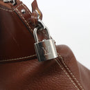 LOUIS VUITTON Suhari Lockit MM Hand Bag Leather Sienne M91876 LV Auth gh1385-18