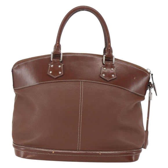 LOUIS VUITTON Suhari Lockit MM Hand Bag Leather Sienne M91876 LV Auth gh1385