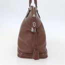 LOUIS VUITTON Suhari Lockit MM Hand Bag Leather Sienne M91876 LV Auth gh1385-3