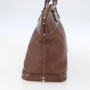 LOUIS VUITTON Suhari Lockit MM Hand Bag Leather Sienne M91876 LV Auth gh1385-4
