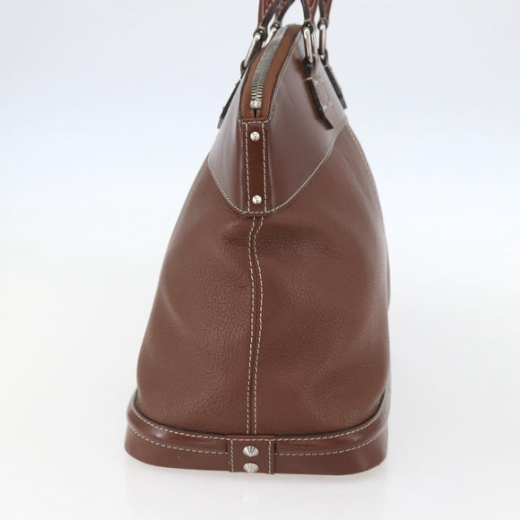 LOUIS VUITTON Suhari Lockit MM Hand Bag Leather Sienne M91876 LV Auth gh1385