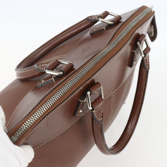 LOUIS VUITTON Suhari Lockit MM Hand Bag Leather Sienne M91876 LV Auth gh1385