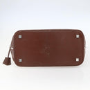 LOUIS VUITTON Suhari Lockit MM Hand Bag Leather Sienne M91876 LV Auth gh1385-5