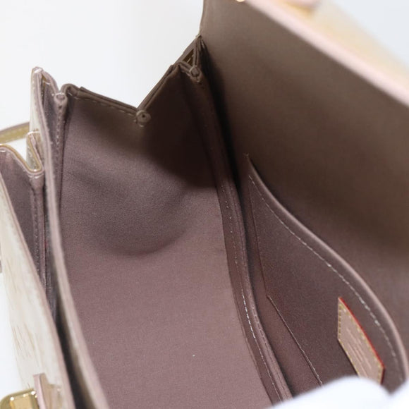 LOUIS VUITTON Monogram Vernis Mirada Bag 2way Beige Poodle M91756 LV Auth gh1388