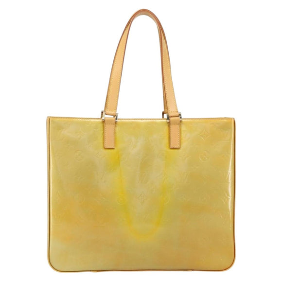 LOUIS VUITTON Monogram Vernis Columbus Tote Bag Gris M91028 LV Auth gh1389