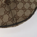 GUCCI GG Canvas Shoulder Bag Beige Silver 181092 Auth gh139-10