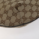 GUCCI GG Canvas Shoulder Bag Beige Silver 181092 Auth gh139-17
