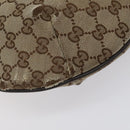 GUCCI GG Canvas Shoulder Bag Beige Silver 181092 Auth gh139-8