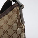 GUCCI GG Canvas Shoulder Bag Beige Silver 181092 Auth gh139-9
