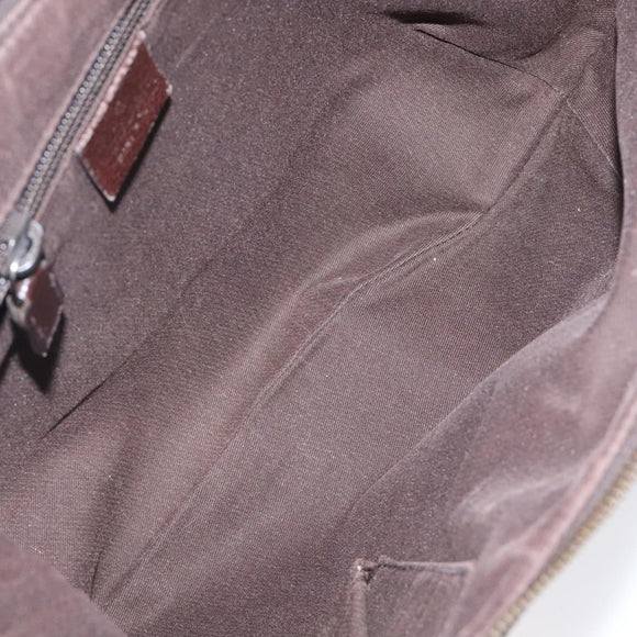 GUCCI GG Canvas Shoulder Bag Beige Silver 181092 Auth gh139