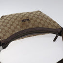 GUCCI GG Canvas Shoulder Bag Beige Silver 181092 Auth gh139-6