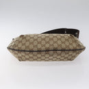 GUCCI GG Canvas Shoulder Bag Beige Silver 181092 Auth gh139-9