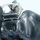 GUCCI Bamboo Hand Bag Nylon 2way Black Silver 001 2404 1577 0 Auth gh1392-16