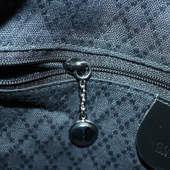 GUCCI Bamboo Hand Bag Nylon 2way Black Silver 001 2404 1577 0 Auth gh1392