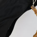 GUCCI Bamboo Hand Bag Nylon 2way Black Silver 001 2404 1577 0 Auth gh1392-6