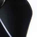 Salvatore Ferragamo Gancini Hand Bag Leather 2way Black Gold Auth gh1393V-23