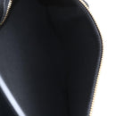 Salvatore Ferragamo Gancini Hand Bag Leather 2way Black Gold Auth gh1393V-24