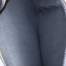 Salvatore Ferragamo Gancini Hand Bag Leather 2way Black Gold Auth gh1393V-25