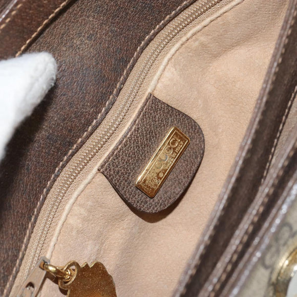 GUCCI GG Supreme Shoulder Bag PVC Beige Gold 004 256 0024 Auth gh1397