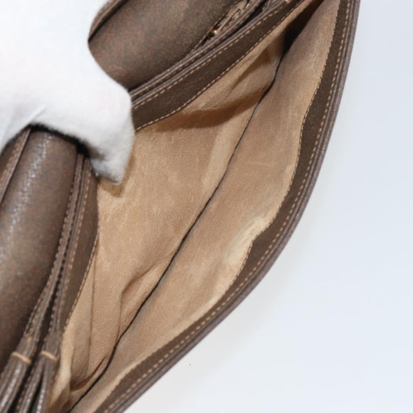 GUCCI GG Supreme Shoulder Bag PVC Beige Gold 004 256 0024 Auth gh1397