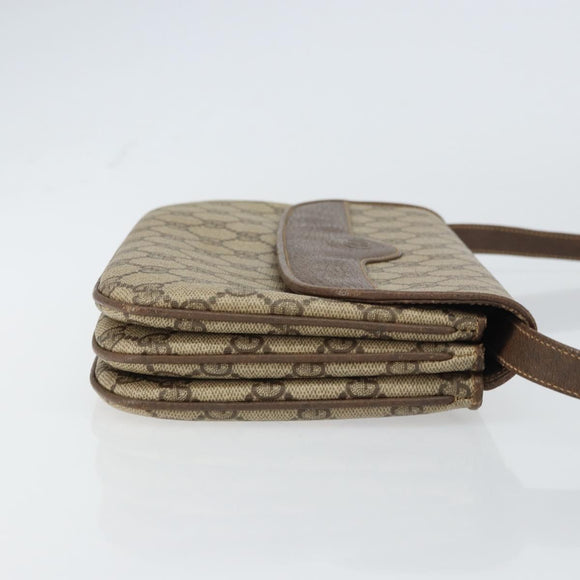 GUCCI GG Supreme Shoulder Bag PVC Beige Gold 004 256 0024 Auth gh1397