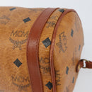 MCM Logogram Vicetos Shoulder Bag PVC Leather Brown Gold Auth gh1398-15
