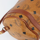 MCM Logogram Vicetos Shoulder Bag PVC Leather Brown Gold Auth gh1398-16