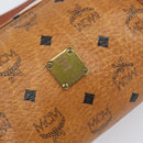 MCM Logogram Vicetos Shoulder Bag PVC Leather Brown Gold Auth gh1398-12
