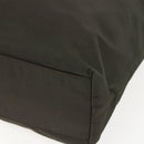 PRADA Tote Bag Nylon Khaki Silver Auth gh1399-9