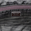 PRADA Tote Bag Nylon Khaki Silver Auth gh1399-19