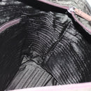 PRADA Tote Bag Nylon Khaki Silver Auth gh1399-21