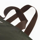 PRADA Tote Bag Nylon Khaki Silver Auth gh1399-8