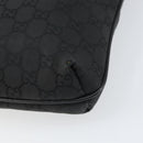 GUCCI GG Canvas Shoulder Bag Black Silver 293572 Auth gh1400-15