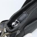GUCCI GG Canvas Shoulder Bag Black Silver 293572 Auth gh1400-10