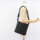 GUCCI GG Canvas Shoulder Bag Black Silver 293572 Auth gh1400-23