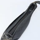 GUCCI GG Canvas Shoulder Bag Black Silver 293572 Auth gh1400-6