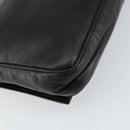 FENDI Shoulder Bag Leather Black Gold Auth gh1401-13