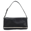 FENDI Shoulder Bag Leather Black Gold Auth gh1401-2