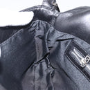 FENDI Shoulder Bag Leather Black Gold Auth gh1401-20