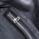 FENDI Shoulder Bag Leather Black Gold Auth gh1401-21