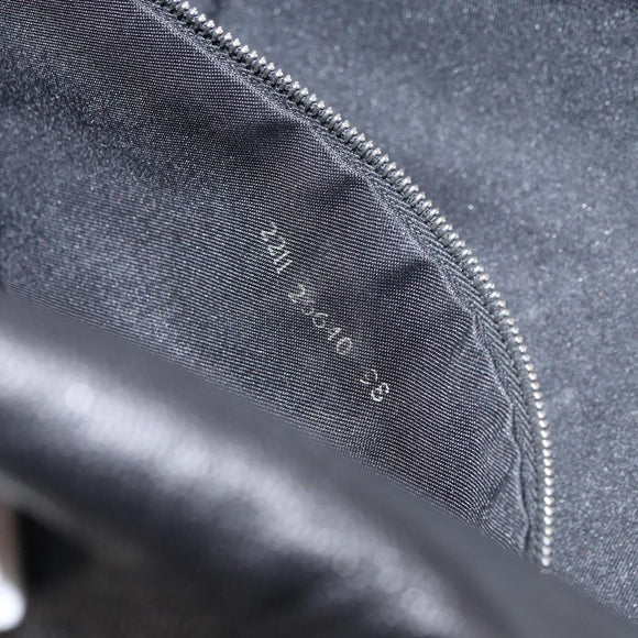 FENDI Shoulder Bag Leather Black Gold Auth gh1401