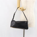FENDI Shoulder Bag Leather Black Gold Auth gh1401-24