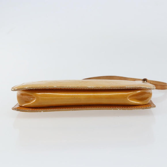 LOUIS VUITTON Monogram Vernis Lexington Pouch Beige M91010 LV Auth gh1402