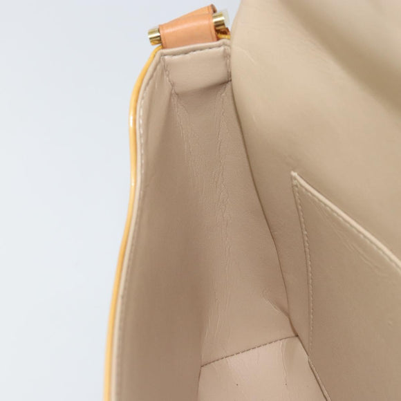 LOUIS VUITTON Monogram Vernis Thompson Street Bag Beige M91301 LV Auth gh1403
