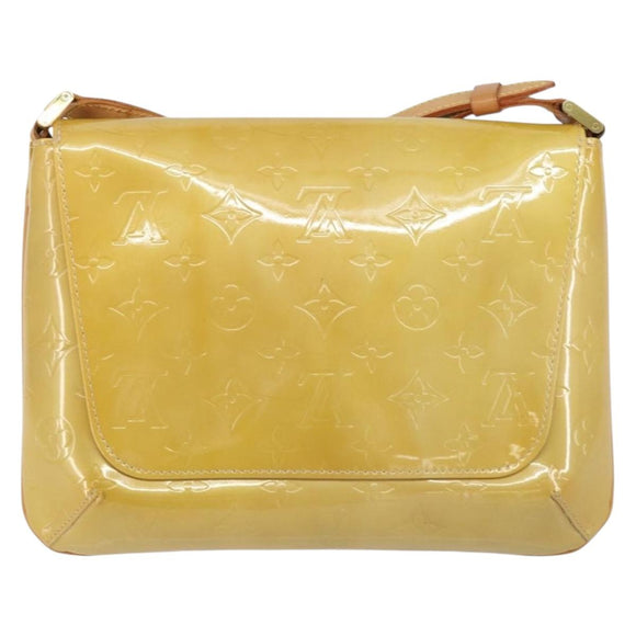 LOUIS VUITTON Monogram Vernis Thompson Street Bag Beige M91301 LV Auth gh1403