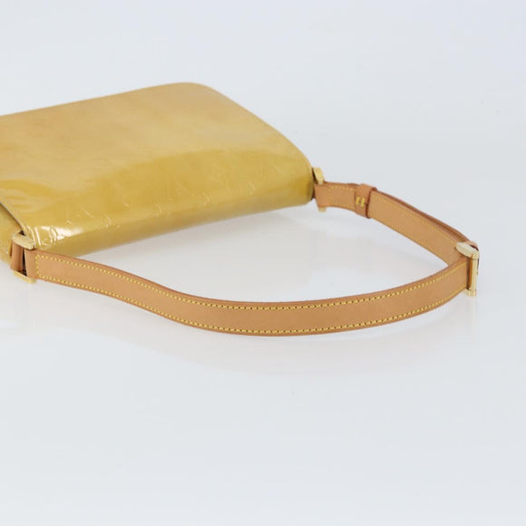LOUIS VUITTON Monogram Vernis Thompson Street Bag Beige M91301 LV Auth gh1403