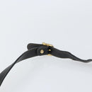 FENDI Pecan Canvas Shoulder Bag PVC Black Brown gold Auth gh1406-8