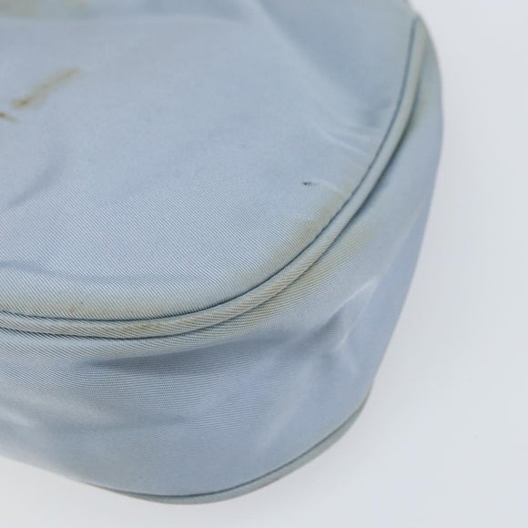PRADA mini Shoulder Bag Nylon Light Blue Silver Auth gh1407