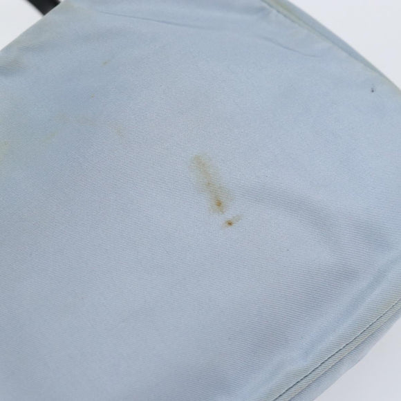 PRADA mini Shoulder Bag Nylon Light Blue Silver Auth gh1407