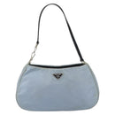 PRADA mini Shoulder Bag Nylon Light Blue Silver Auth gh1407-13